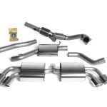 Milltek Audi TTS Quattro Turbo-Back Exhaust System with Hi-Flow Sports Catalyst with Quad Polished Trims