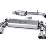 Milltek Audi S3 2.0 TFSI Quattro Sportback 8V/8V.2 (Για οχήματα χωρίς GPF μόνο) Resonated (Quieter) Cat-Back Exhaust System with Quad Round Titanium Trims