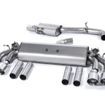Milltek Audi S3 2.0 TFSI Quattro Sedan & Cabrio 8V/8V.2 (Για οχήματα χωρίς GPF μόνο) Resonated (Quieter) Cat-Back Exhaust System with Quad Round Polished Trims