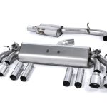 Milltek Audi S3 2.0 TFSI Quattro Sedan & Cabrio 8V/8V.2 (Για οχήματα χωρίς GPF μόνο) Resonated (Quieter) Cat-Back Exhaust System with Quad Oval Polished Trims