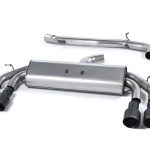 Milltek Audi S3 2.0 TFSI Quattro Sportback 8V/8V.2 (Για οχήματα χωρίς GPF μόνο) Non-Valved & Non-Resonated (Louder) Cat-Back Race Exhaust System with Quad Round Cerakote Black Trims