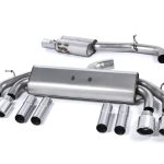 Milltek Audi S3 2.0 TFSI Quattro Sedan & Cabrio 8V/8V.2 (Για οχήματα χωρίς GPF μόνο) Non-Valved & Resonated (Quieter) Cat-Back Race Exhaust System with Quad Oval Polished Trims