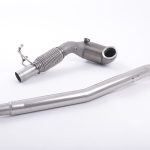 Milltek Audi TTS Stainless Steel Cast Large Bore Downpipe with Hi-Flow Sports Catalyst (For OE Cat-Back) (Non-OPF/GPF Models)