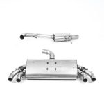 Milltek Audi S3 2.0 TFSI Quattro Sportback 8V.2 (Μόνο για οχήματα με GPF) Resonated (Quieter) GPF/OPF-Back Exhaust System with Quad Oval Polished Trims