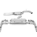 Milltek Audi RS3 Sedan 400PS (8V MQB) - (Συμβατό για οχήματα με ή χωρίς OPF/GPF μοντέλα) 80MM Resonated (Quieter) Cat-Back Exhaust System with Polished Trims