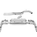 Milltek Audi RS3 Sedan 400PS (8V MQB) - (Συμβατό για οχήματα με ή χωρίς OPF/GPF μοντέλα) 80MM Non-Resonated (Louder) Cat-Back Exhaust System with Burnt Titanium Trims