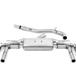 Milltek Audi S3 2.0TFSI Quattro Sedan/Sedan 310PS 8Y (OPF/GPF Models Only) Part-Resonated Cat-Back Exhaust System with Cerakote Black Oval Trims
