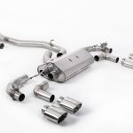Milltek VW Golf Mk7.5 R  80mm / 3.15 inch Valved Resonated (Quieter) Race System with Polished Oval Tips
